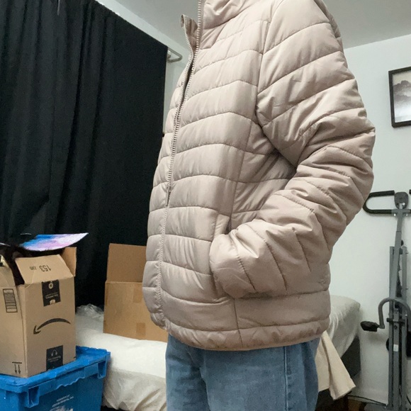 Beige Puffer Coat - Picture 5 of 5